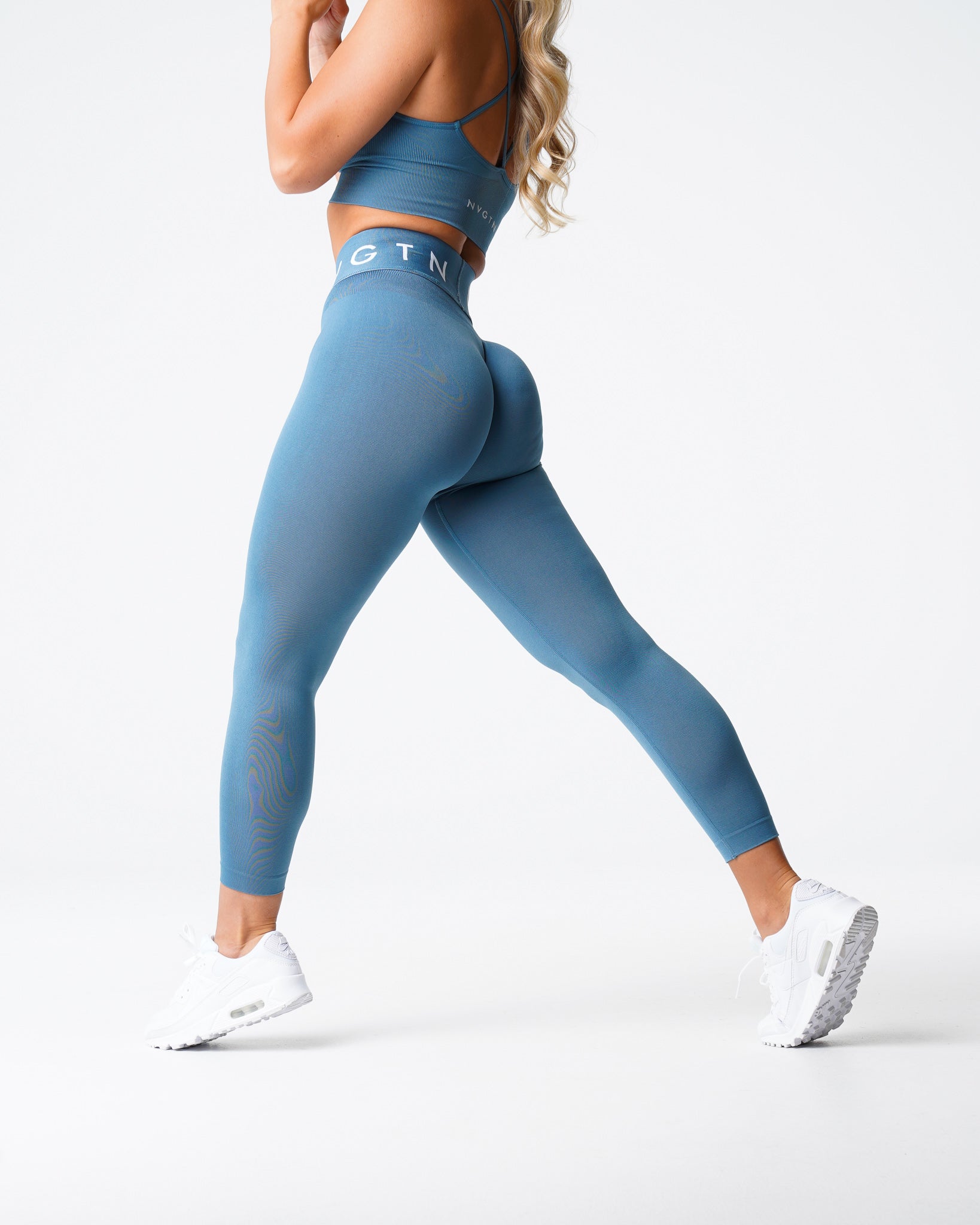 Stone Blue Sport Seamless Leggings Stone Blue | NVGTN New