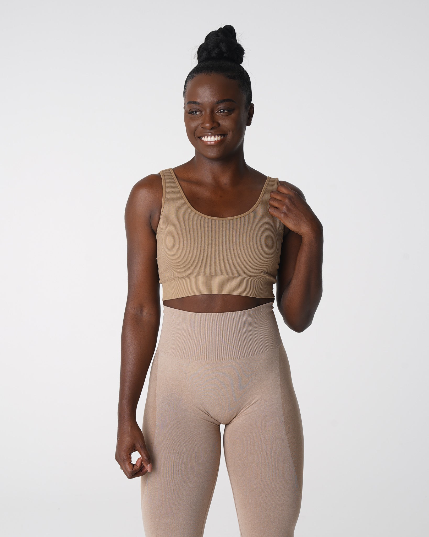 Beige Desire Ribbed Seamless Bra Beige | NVGTN Online Shop