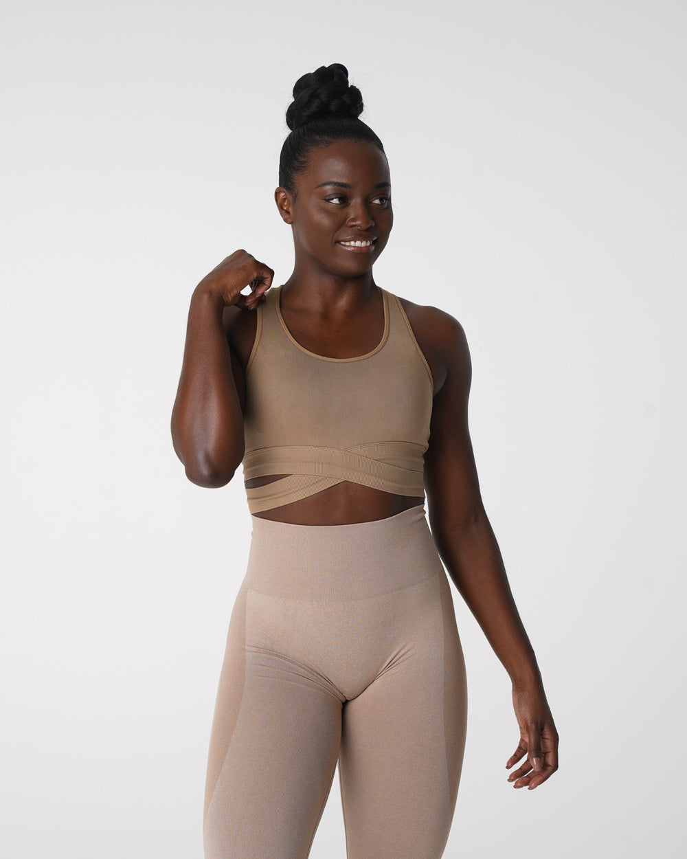 Beige Sculpt Seamless Bra Top Beige | NVGTN Sale