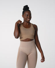 Beige Sculpt Seamless Bra Top Beige | NVGTN Sale