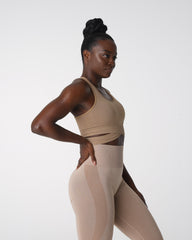 Beige Sculpt Seamless Bra Top Beige | NVGTN Sale