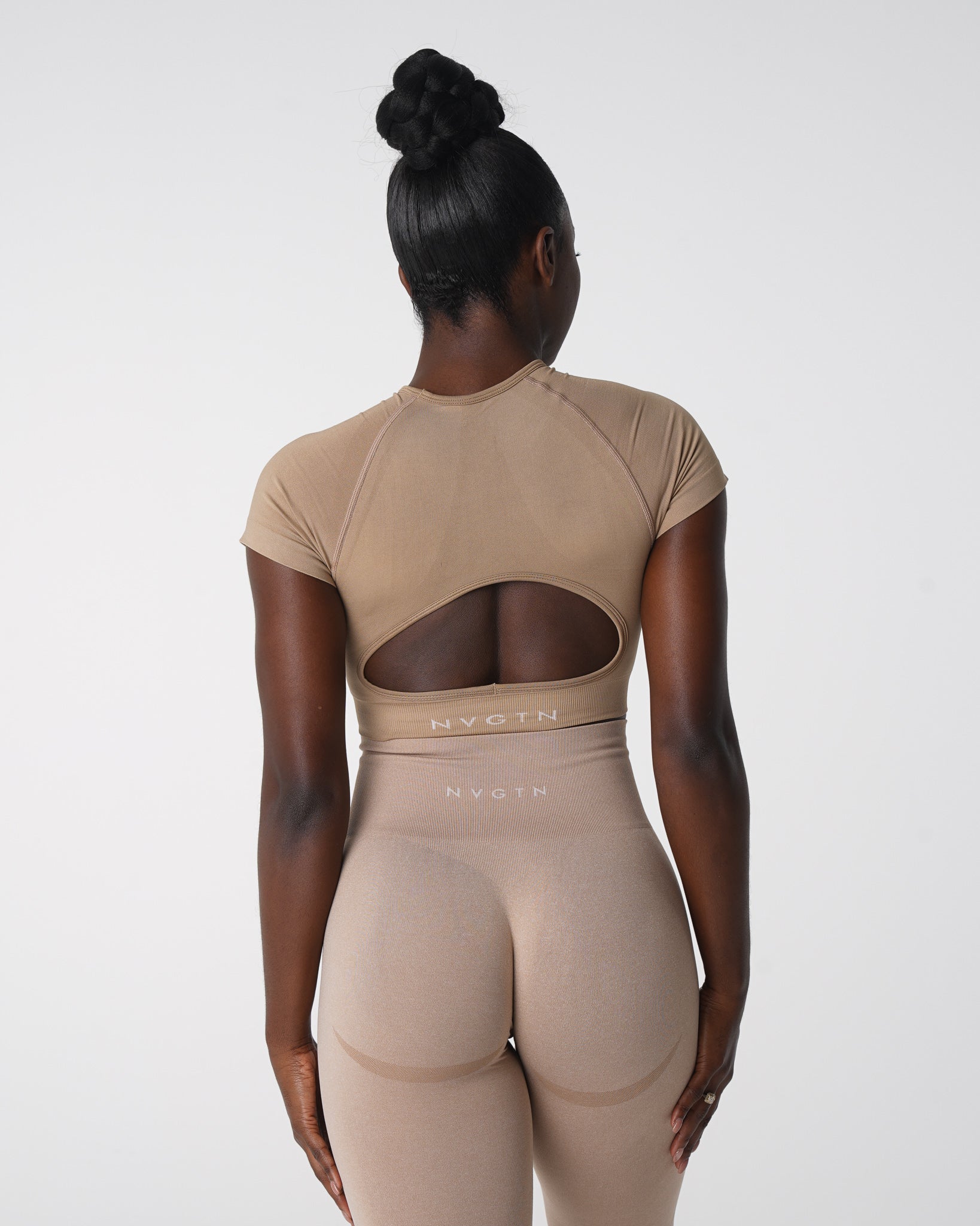 Beige Vortex Seamless Bra Top Beige | NVGTN US