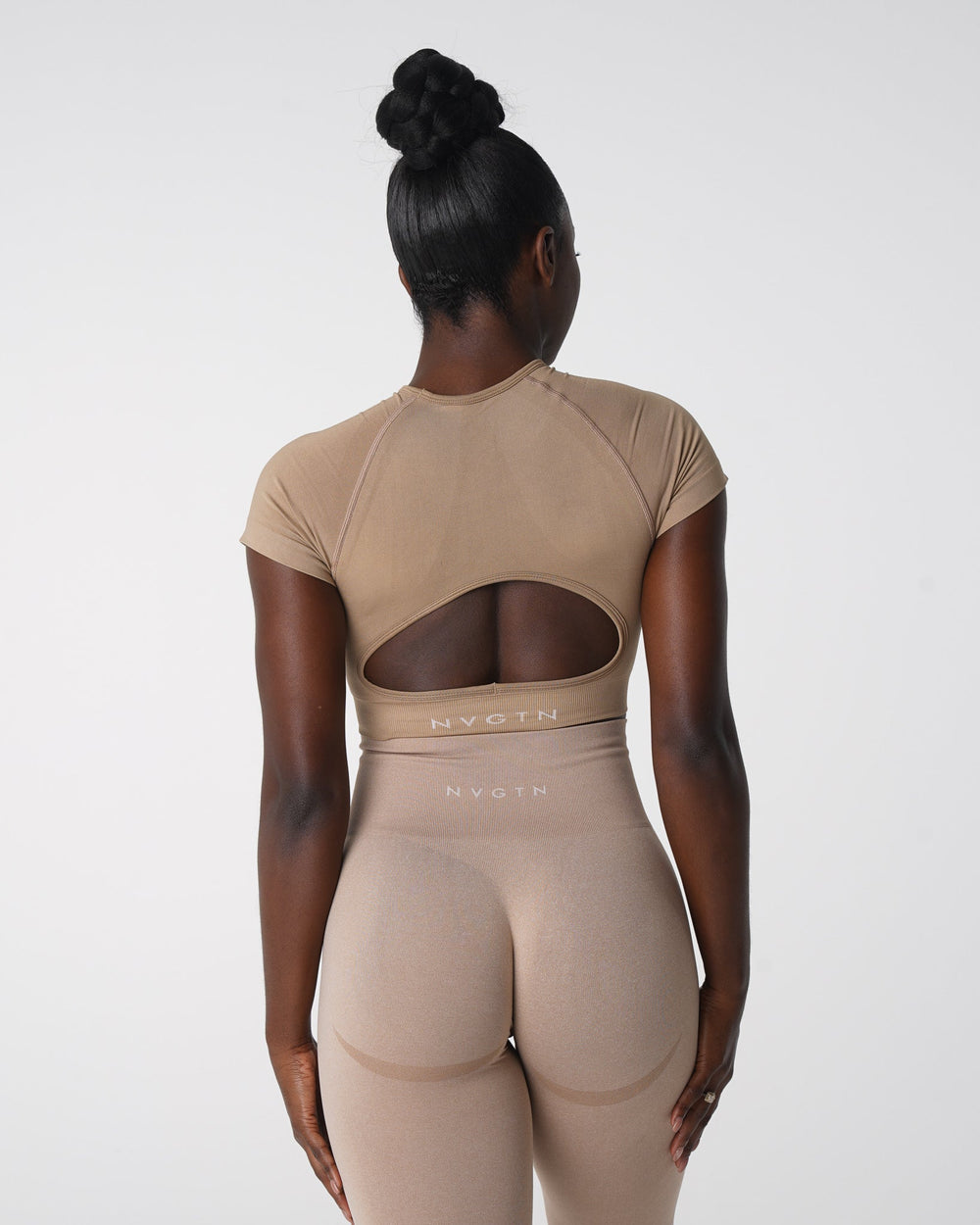 Beige Vortex Seamless Bra Top Beige | NVGTN US