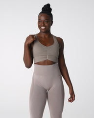Taupe Cinched Seamless Bra Taupe | NVGTN Sale