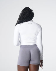 White Divine Seamless Zip Up White | NVGTN New