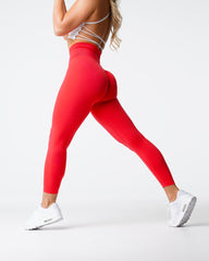 Scarlet Solid Seamless Leggings Scarlet | NVGTN New