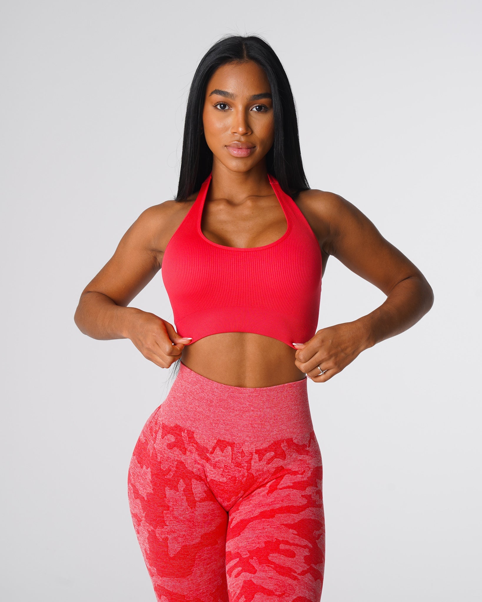 Candy Apple Limitless Ribbed Seamless Halter Bra Candy Apple | NVGTN Near Me