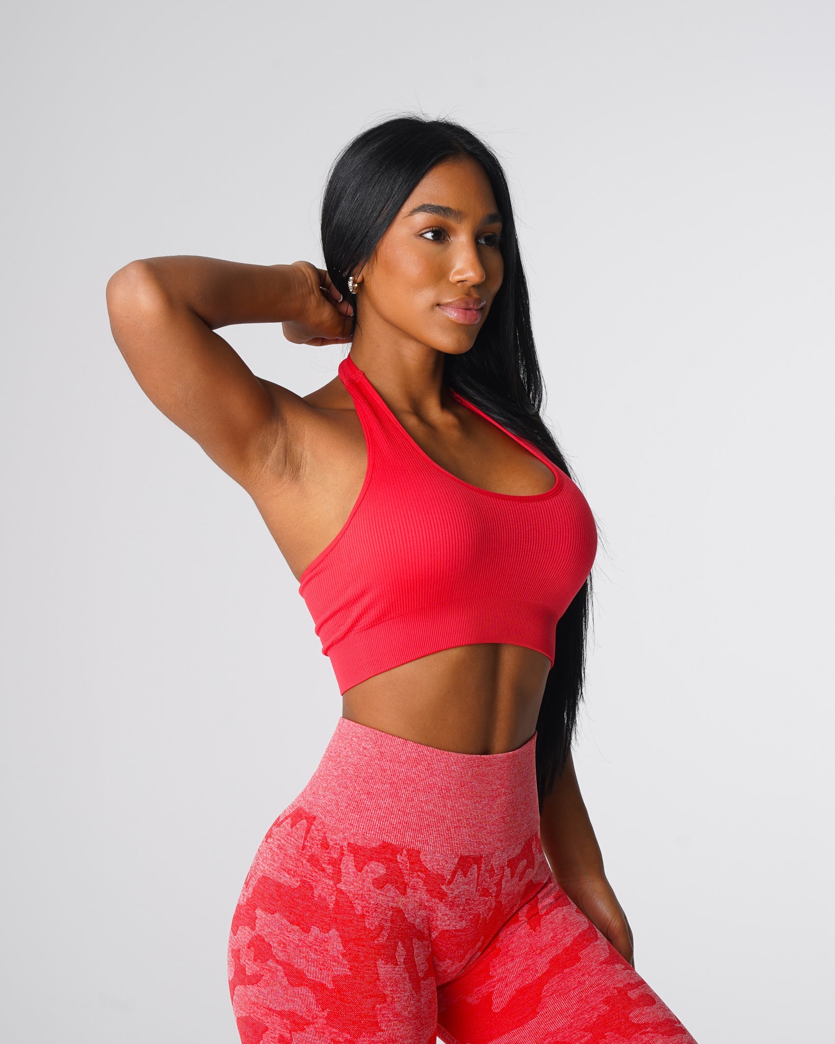 Candy Apple Limitless Ribbed Seamless Halter Bra Candy Apple | NVGTN Near Me