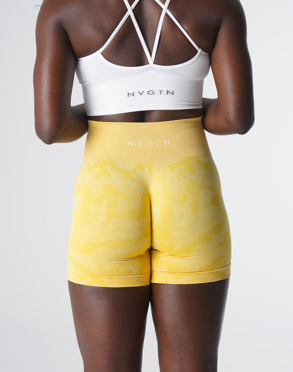 Sunshine Yellow Camo Seamless Shorts Sunshine Yellow | NVGTN Near Me