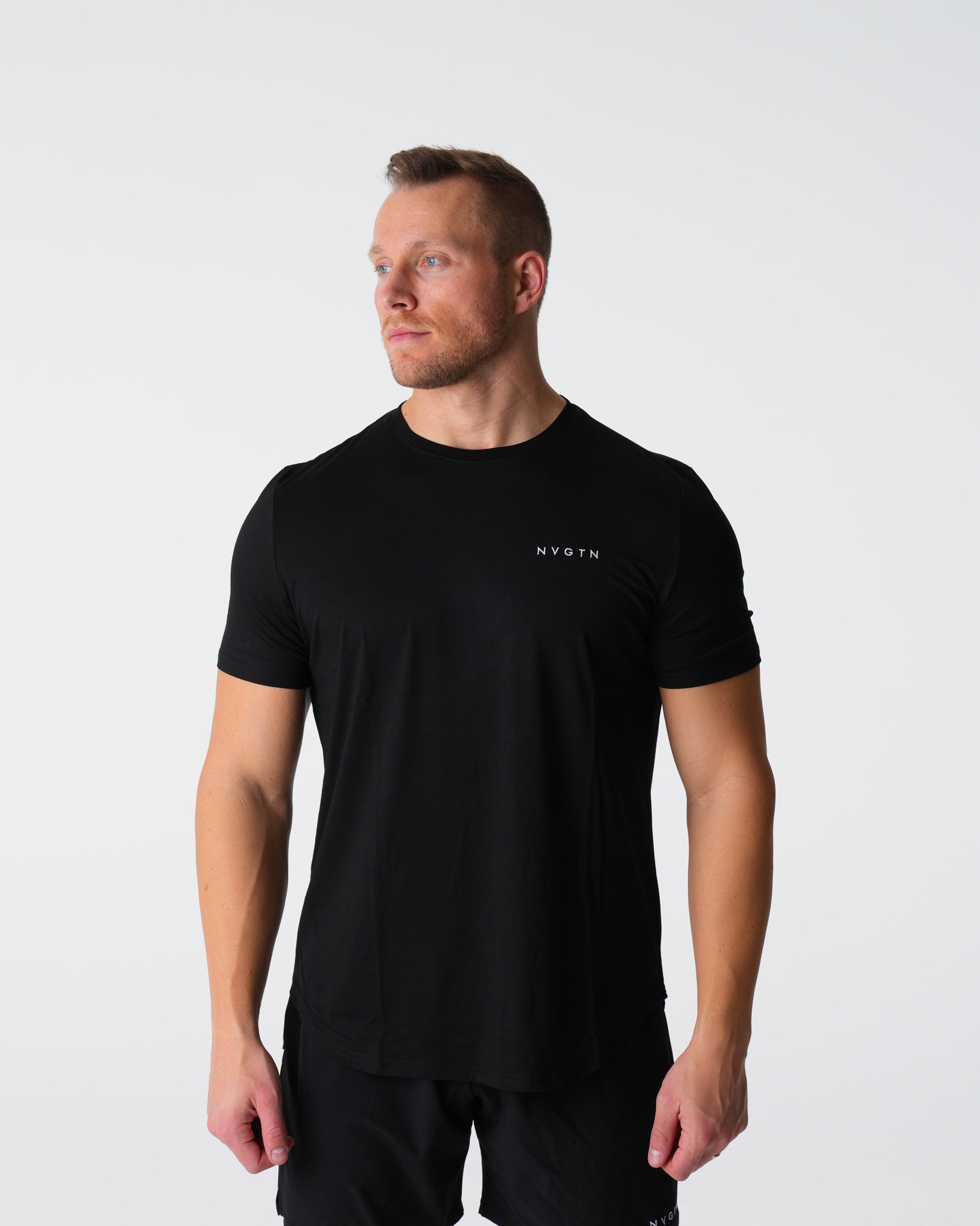 Black Tech Fitted Tee Black | NVGTN For Sale