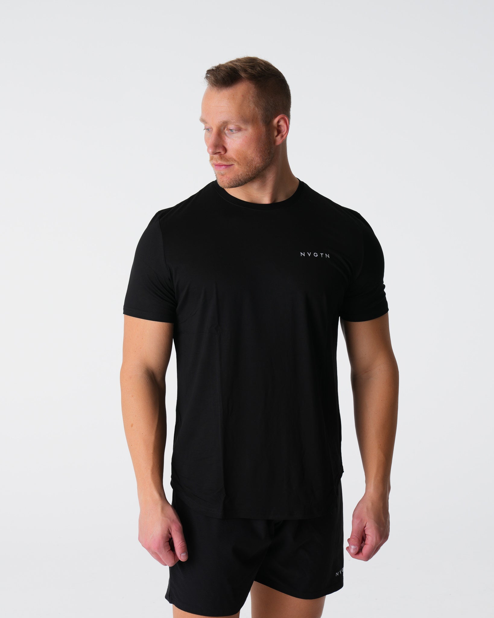 Black Tech Fitted Tee Black | NVGTN For Sale
