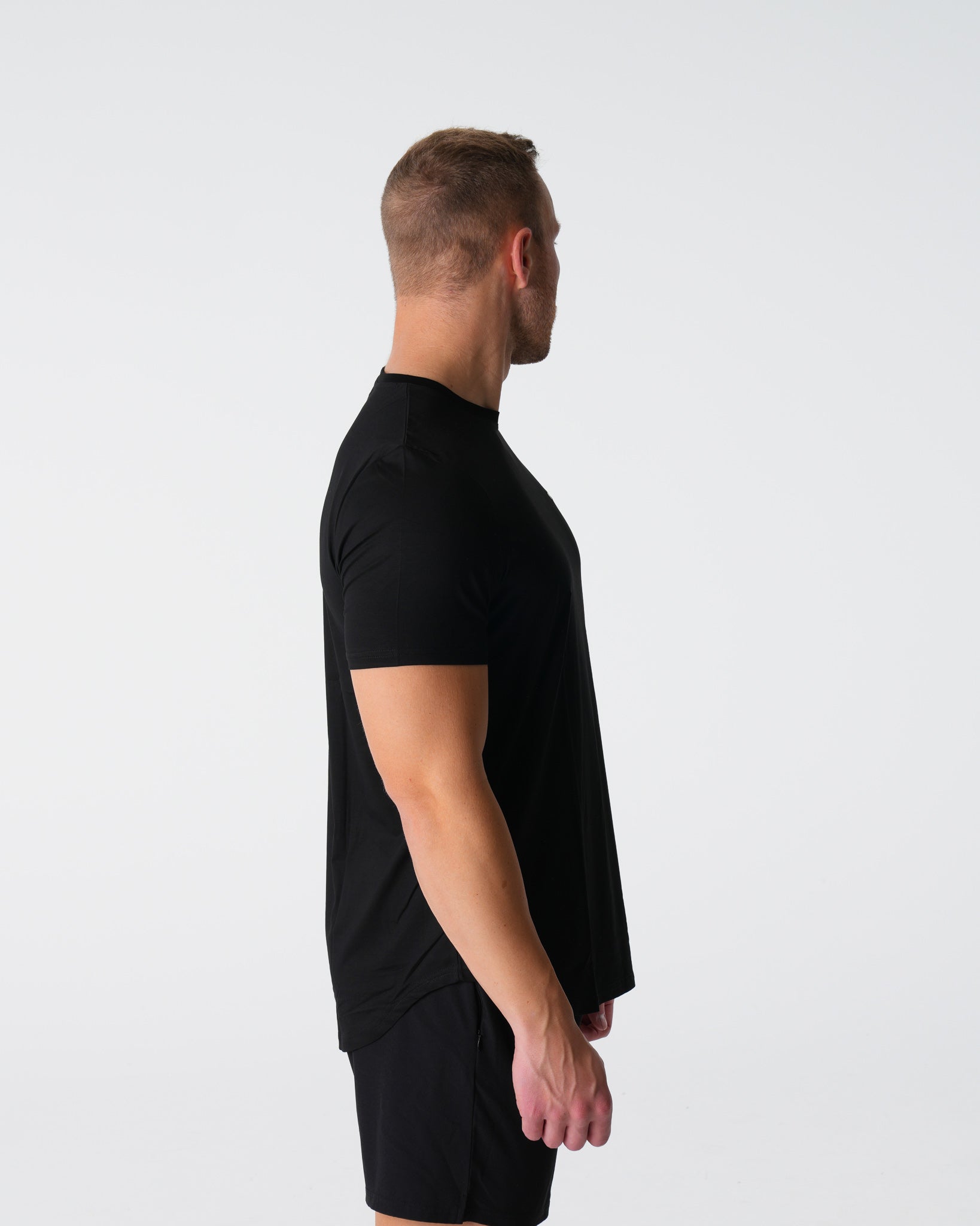 Black Tech Fitted Tee Black | NVGTN For Sale