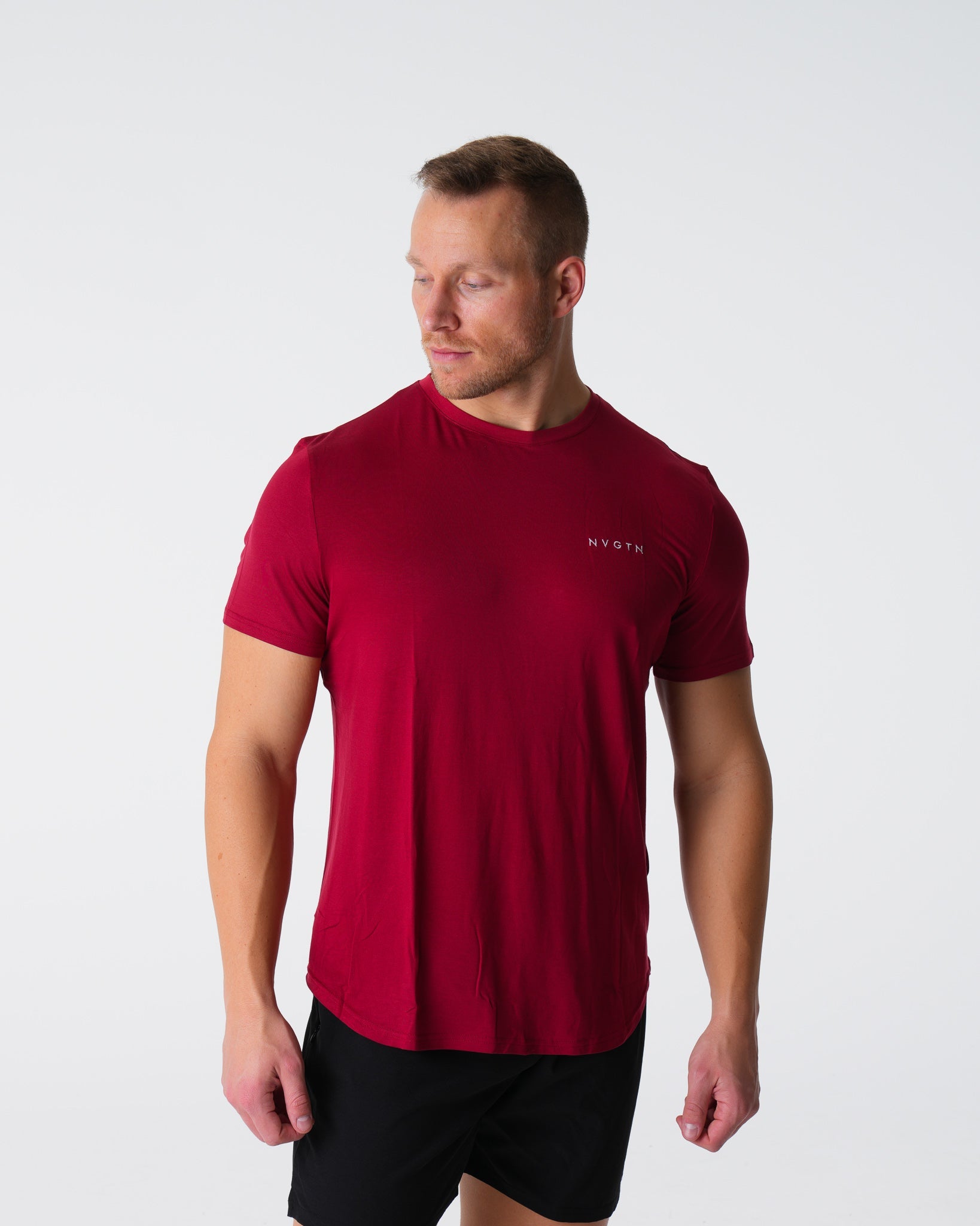 Crimson Tech Fitted Tee Crimson | NVGTN Online