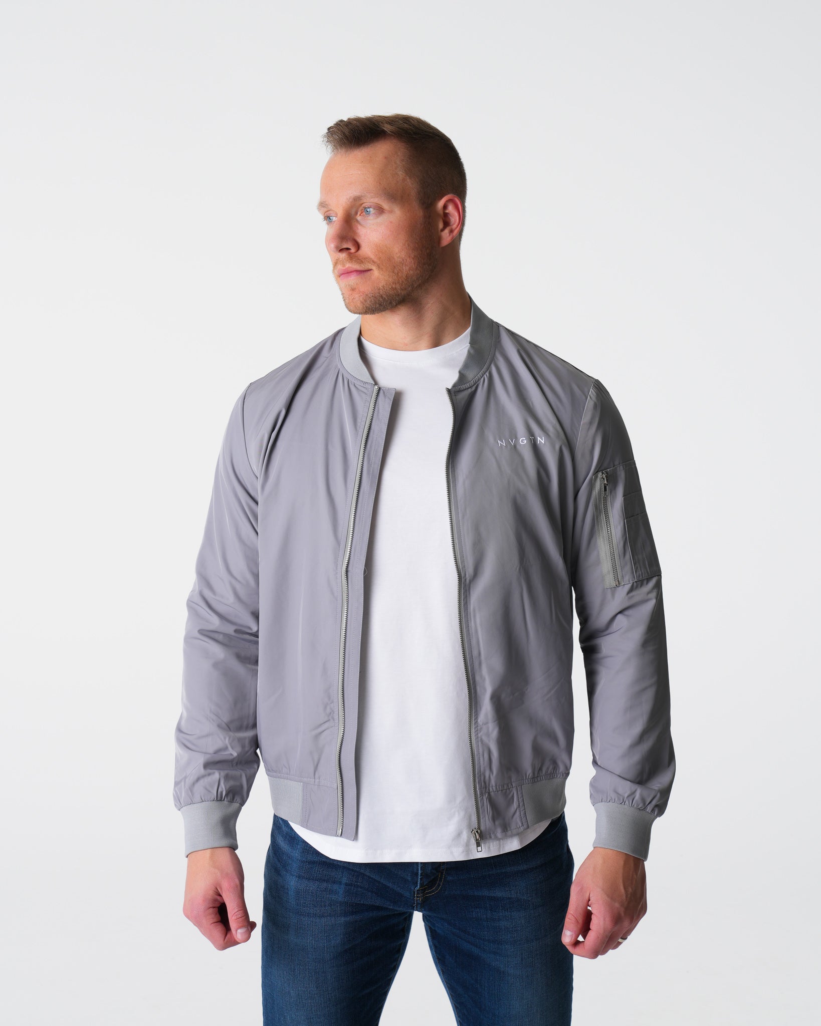 Grey Bomber Jacket Grey | NVGTN US