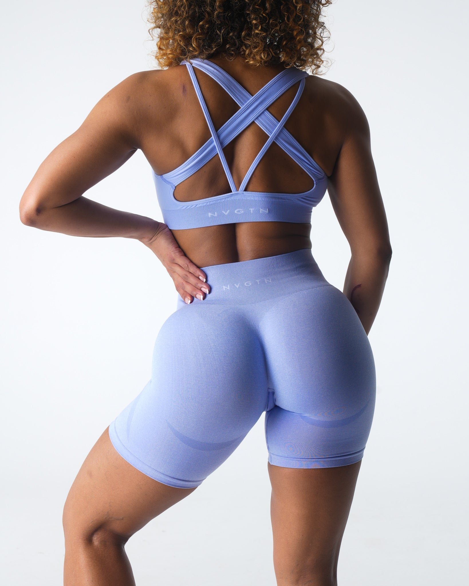 Periwinkle Contour Seamless Shorts Periwinkle | NVGTN For Sale