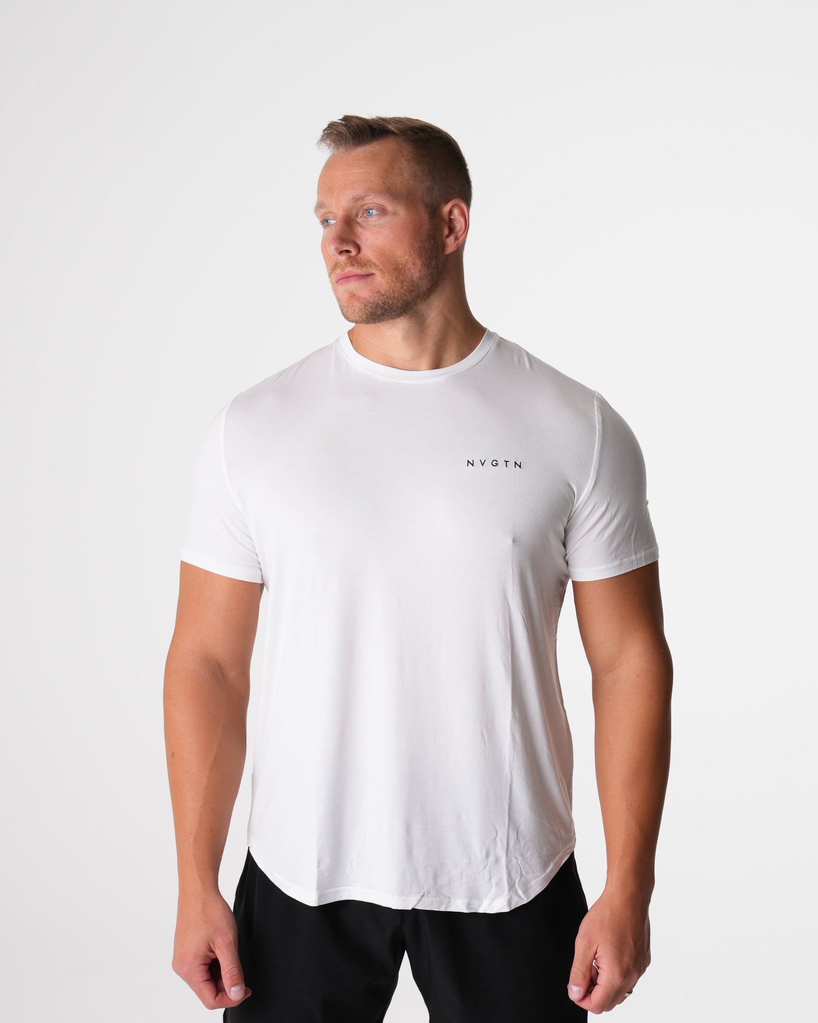 White Tech Fitted Tee White | NVGTN Near Me