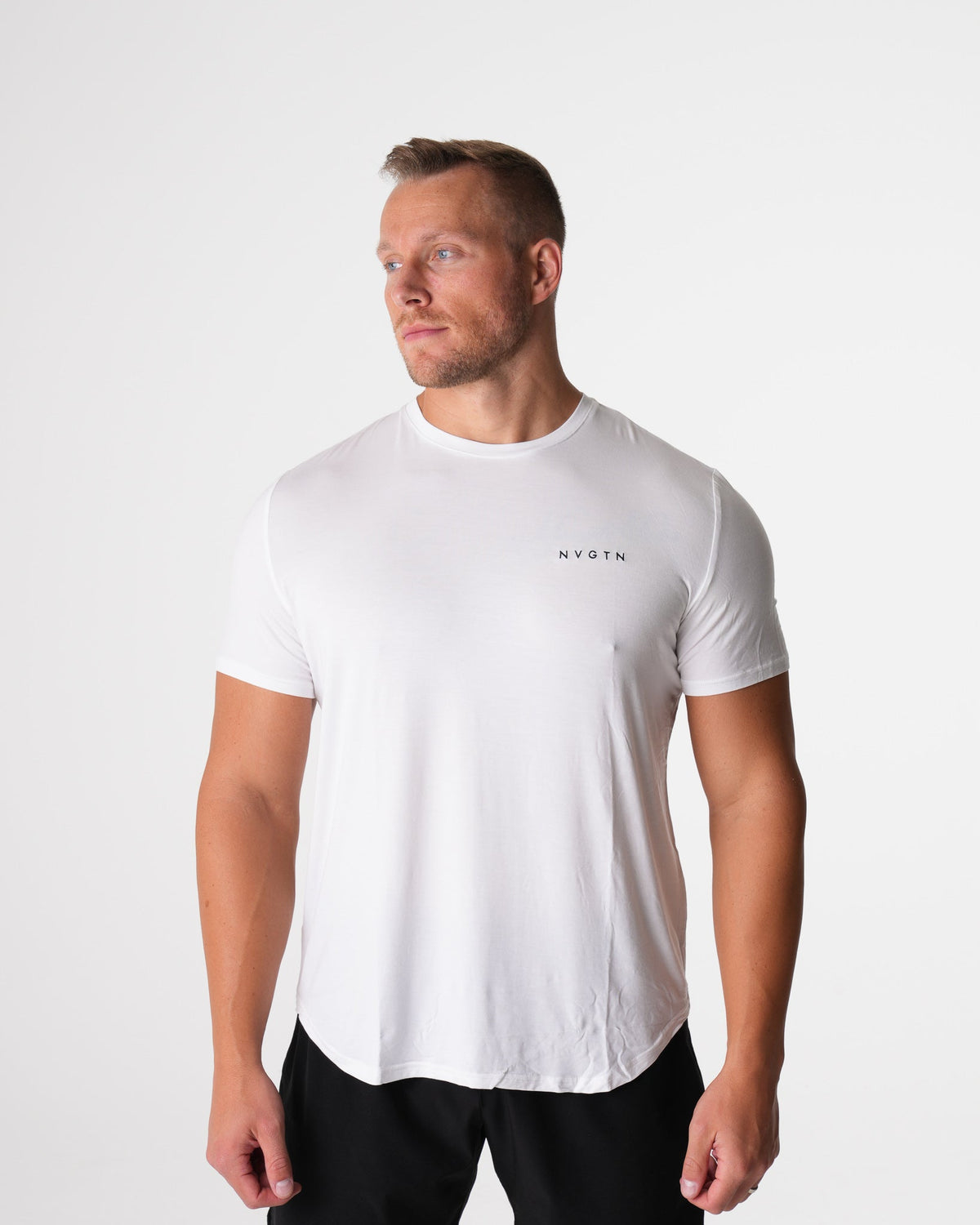 White Tech Fitted Tee White | NVGTN Near Me