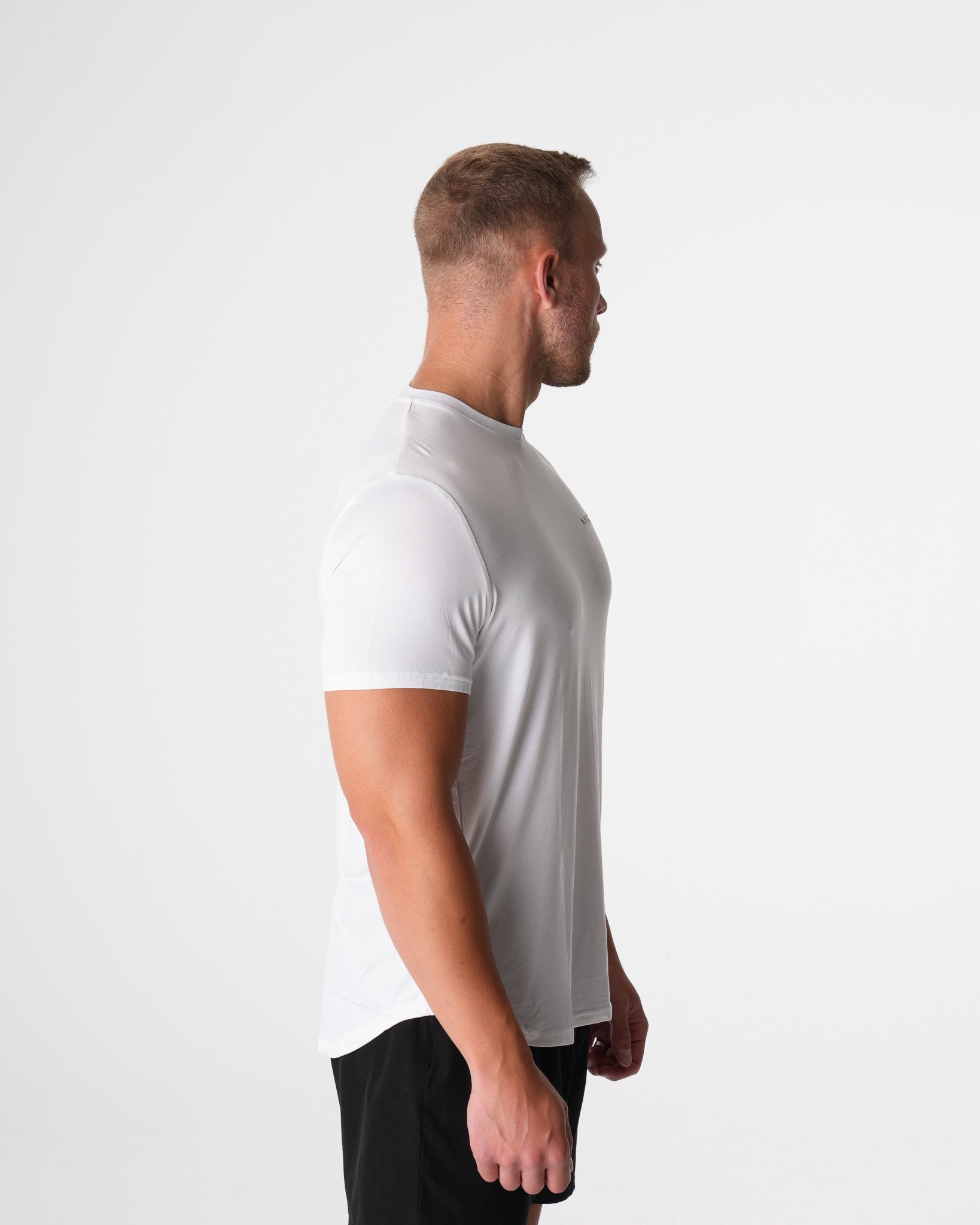 White Tech Fitted Tee White | NVGTN Near Me