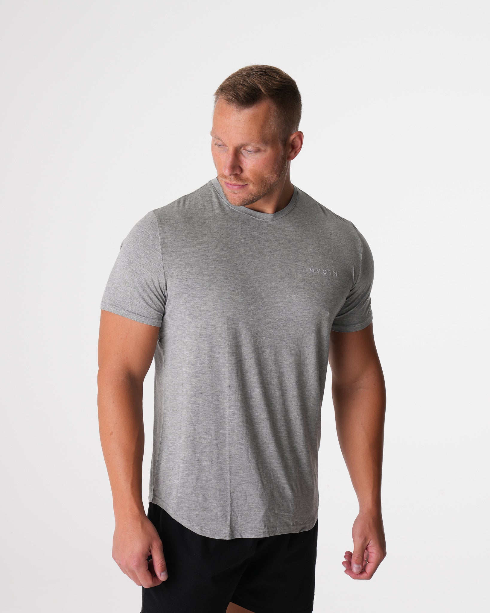 Grey Tech Fitted Tee Grey | NVGTN Outlet