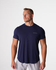 Navy Tech Fitted Tee Navy | NVGTN Online Shop