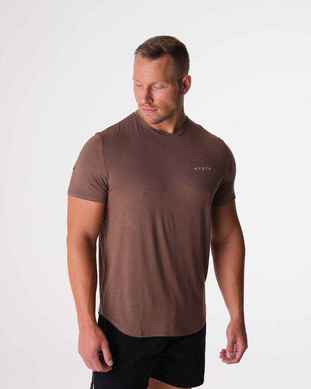 Mocha Tech Fitted Tee Mocha | NVGTN New