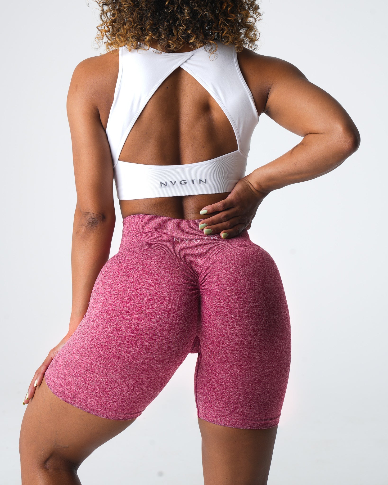Crimson Scrunch Seamless Shorts Crimson | NVGTN New
