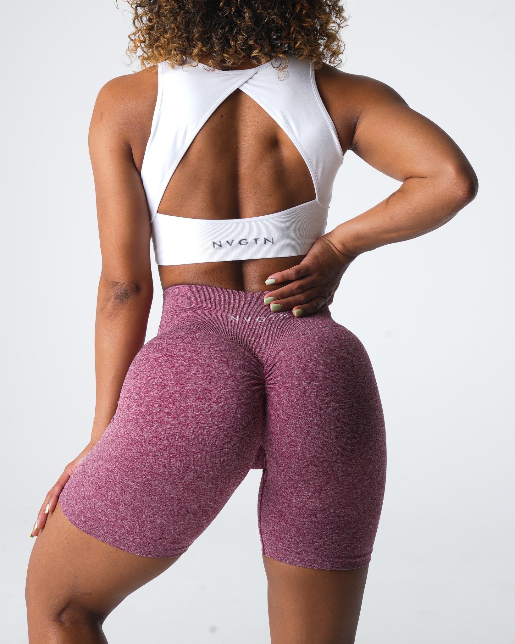 Maroon Scrunch Seamless Shorts Maroon | NVGTN Outlet