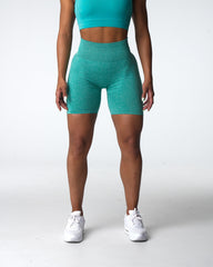 Turquoise Scrunch Seamless Shorts Turquoise | NVGTN Online