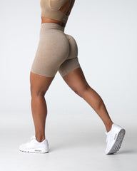 Beige Scrunch Seamless Shorts Beige | NVGTN Sale