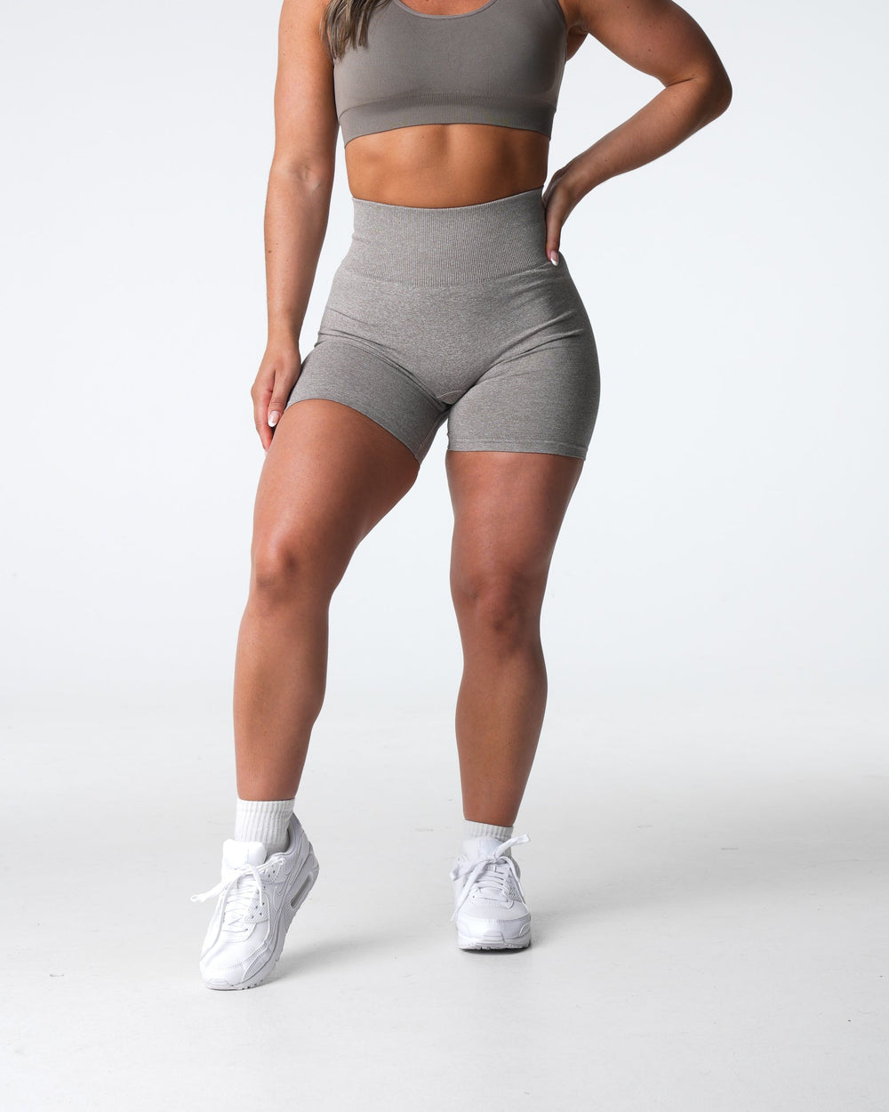 Taupe Scrunch Seamless Shorts Taupe | NVGTN Sale