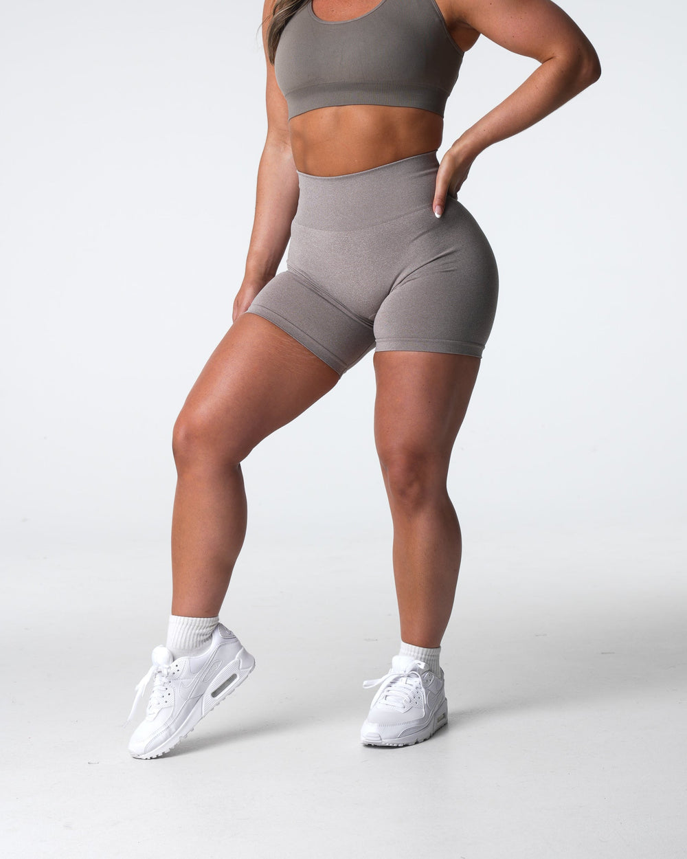 Taupe Pro Seamless Shorts Taupe | NVGTN For Sale