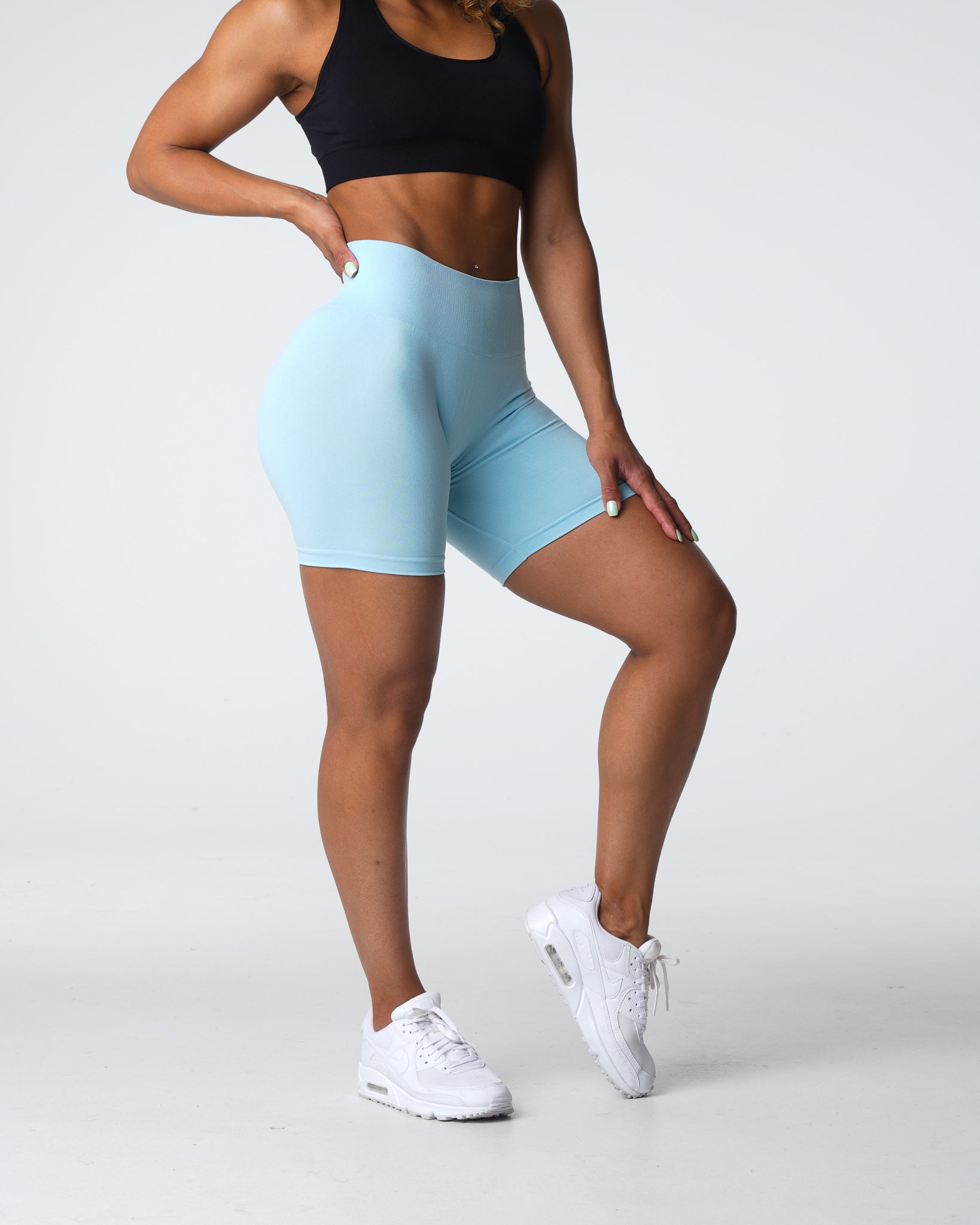 Pastel Blue Pro Seamless Shorts Pastel Blue | NVGTN Near Me