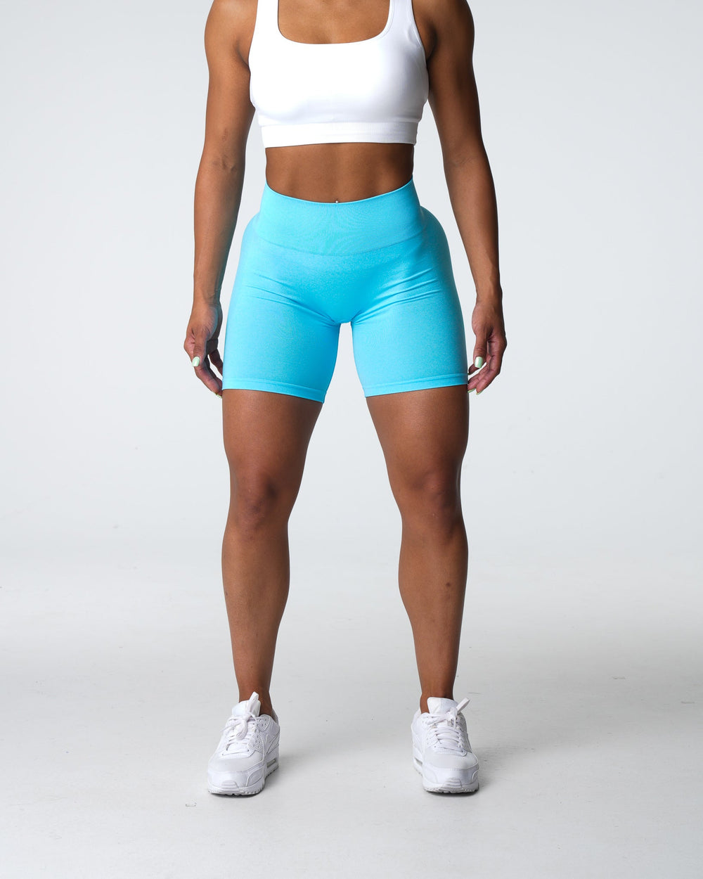 Aqua Contour Seamless Shorts Aqua | NVGTN New