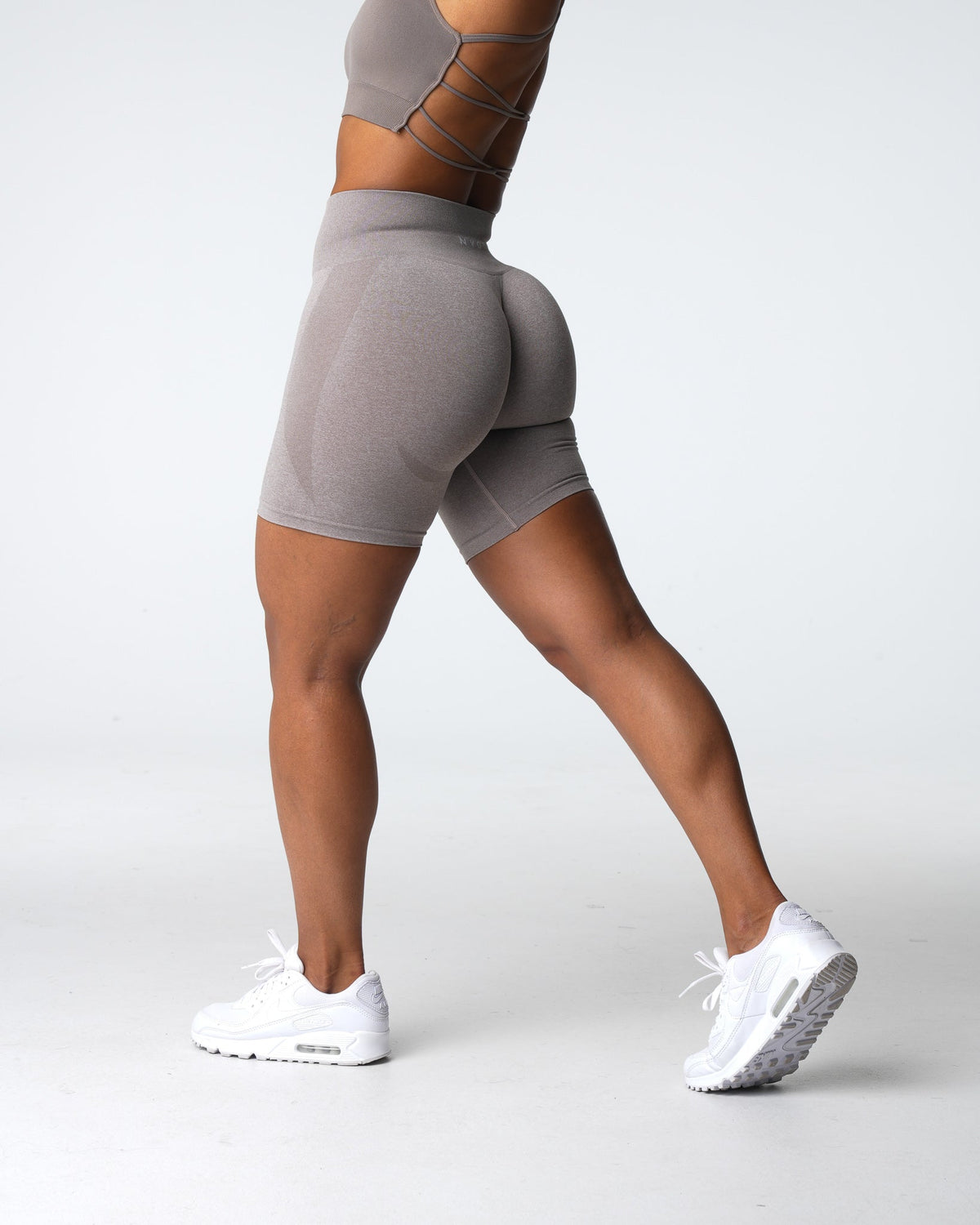 Taupe Contour Seamless Shorts Taupe | NVGTN US