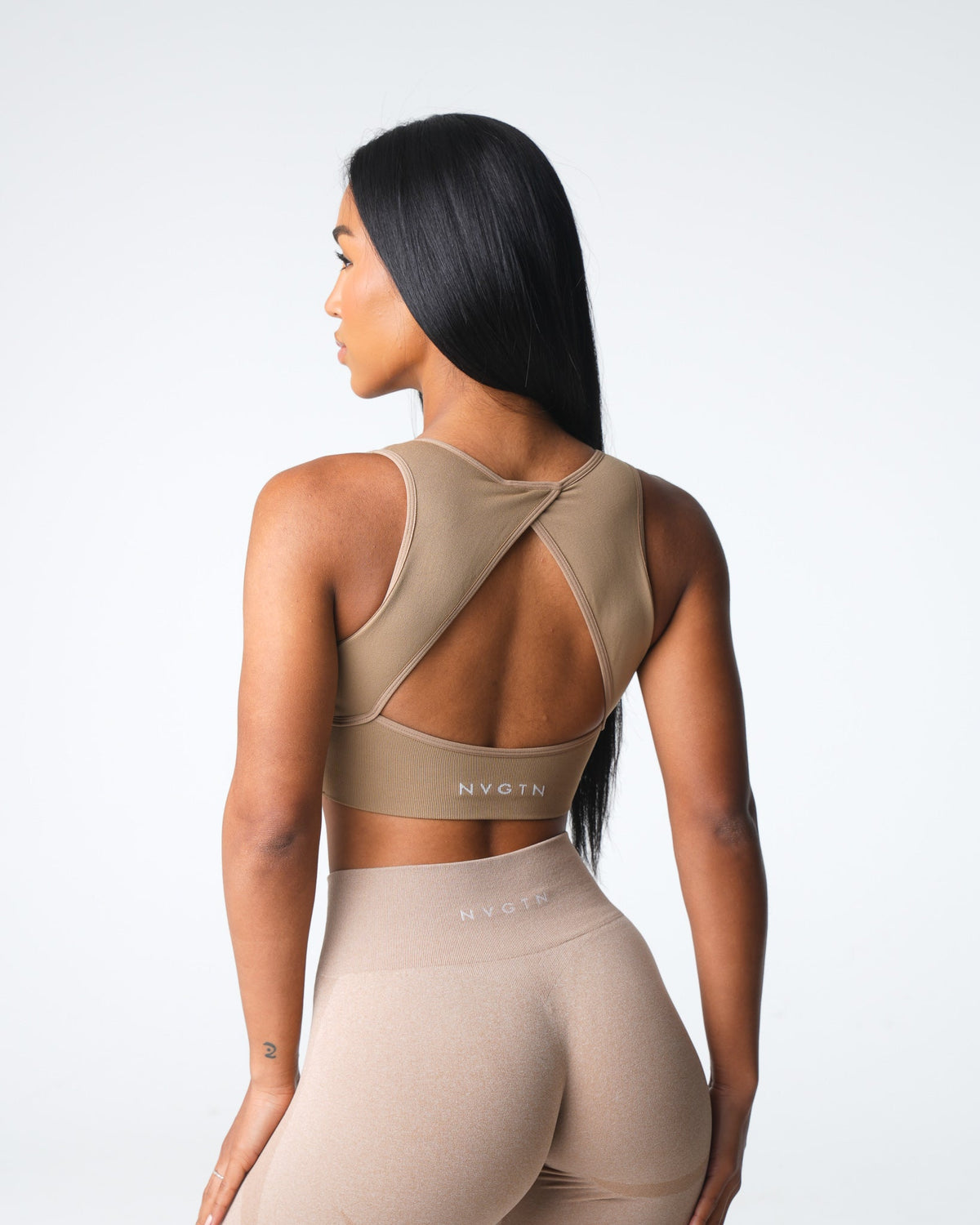 Beige Empower Seamless Bra Beige | NVGTN For Sale