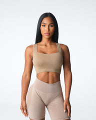 Beige Empower Seamless Bra Beige | NVGTN For Sale