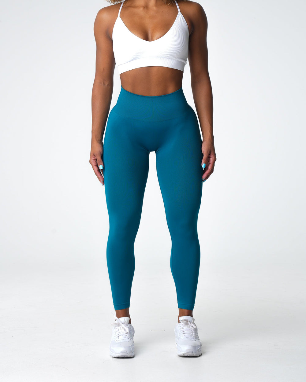 French Blue Solid Seamless Leggings French Blue | NVGTN Online Shop
