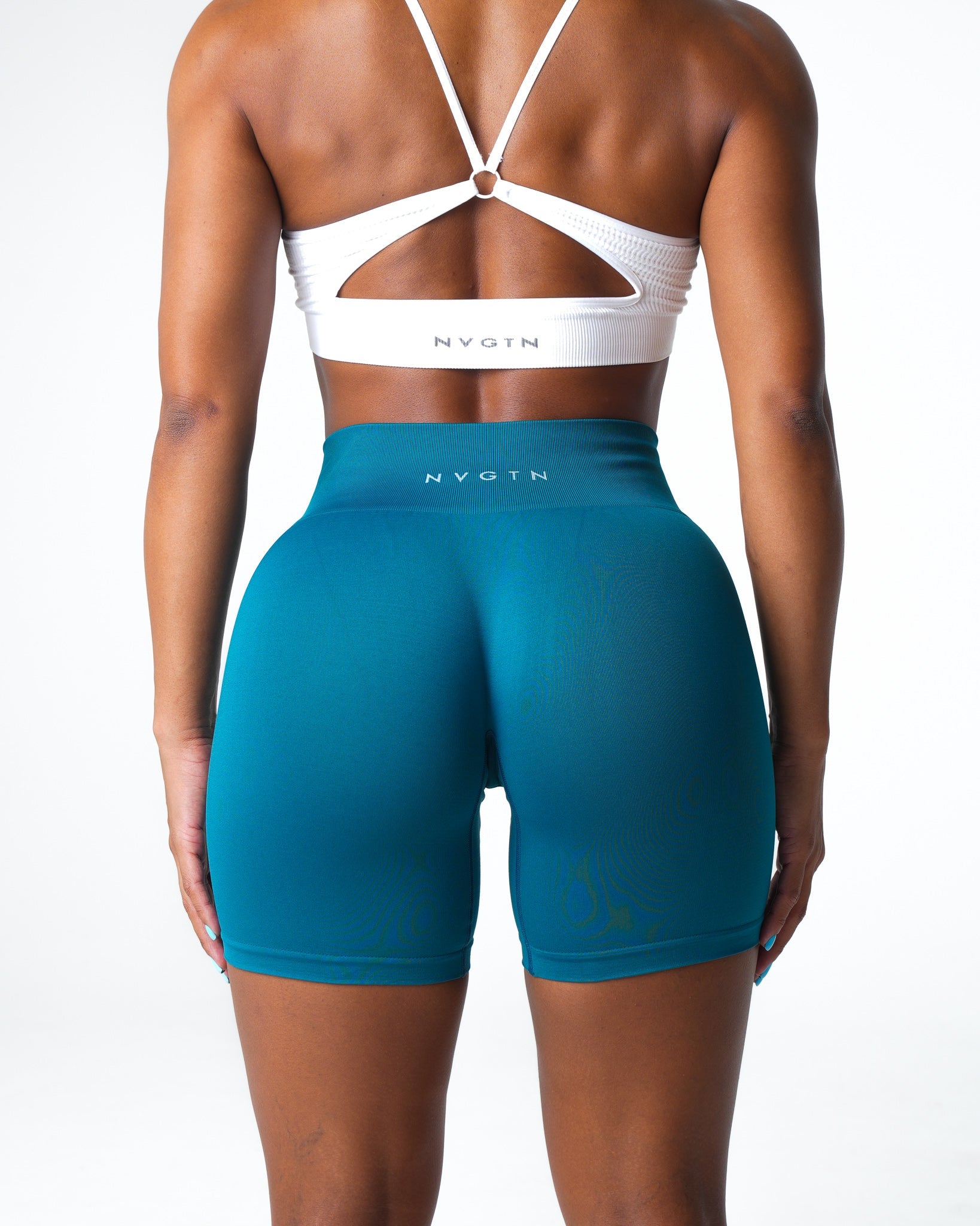 French Blue Solid Seamless Shorts French Blue | NVGTN Outlet