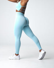 Pastel Blue Scrunch Seamless Leggings Pastel Blue | NVGTN Discount