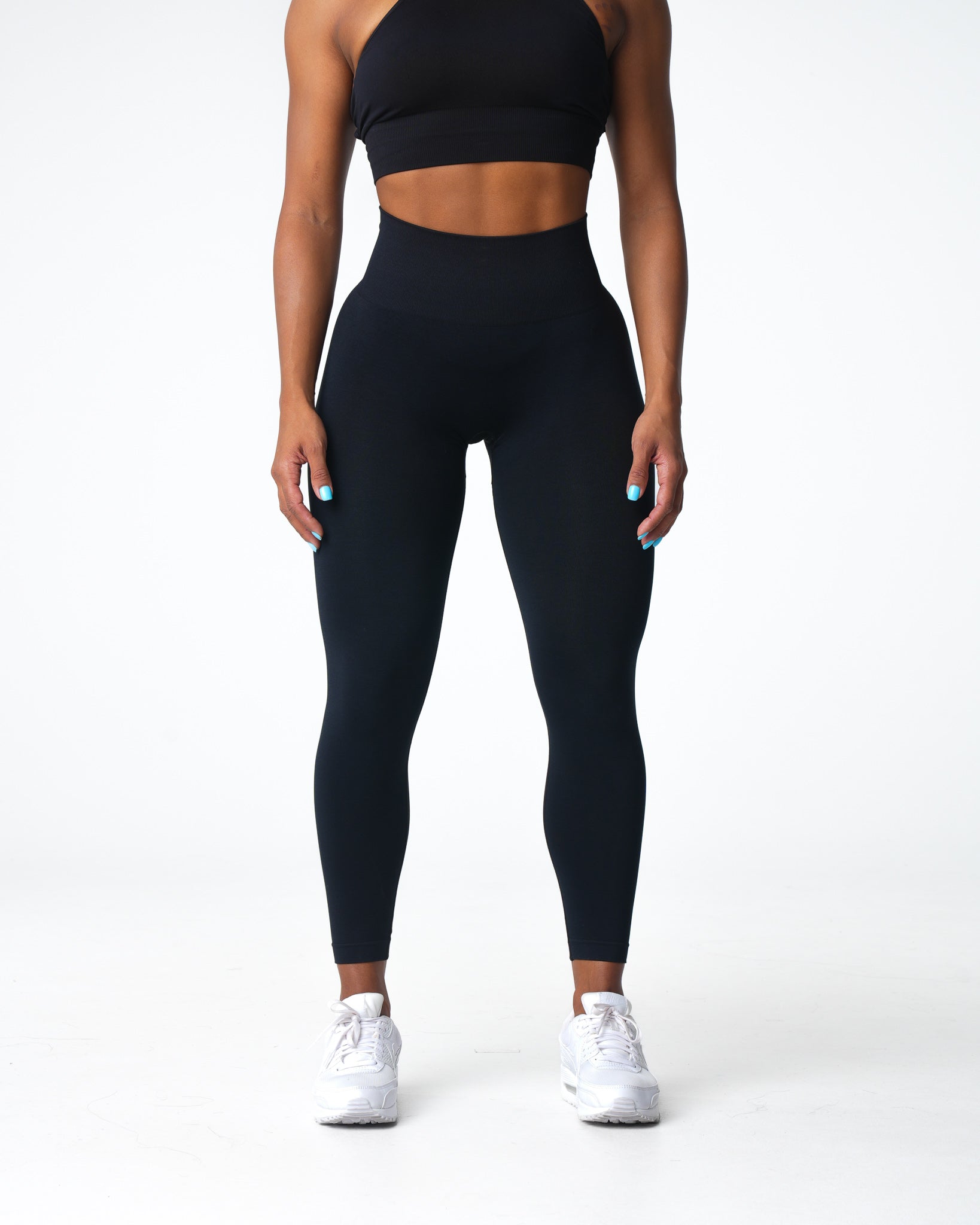Black Shape Seamless Leggings Black | NVGTN US