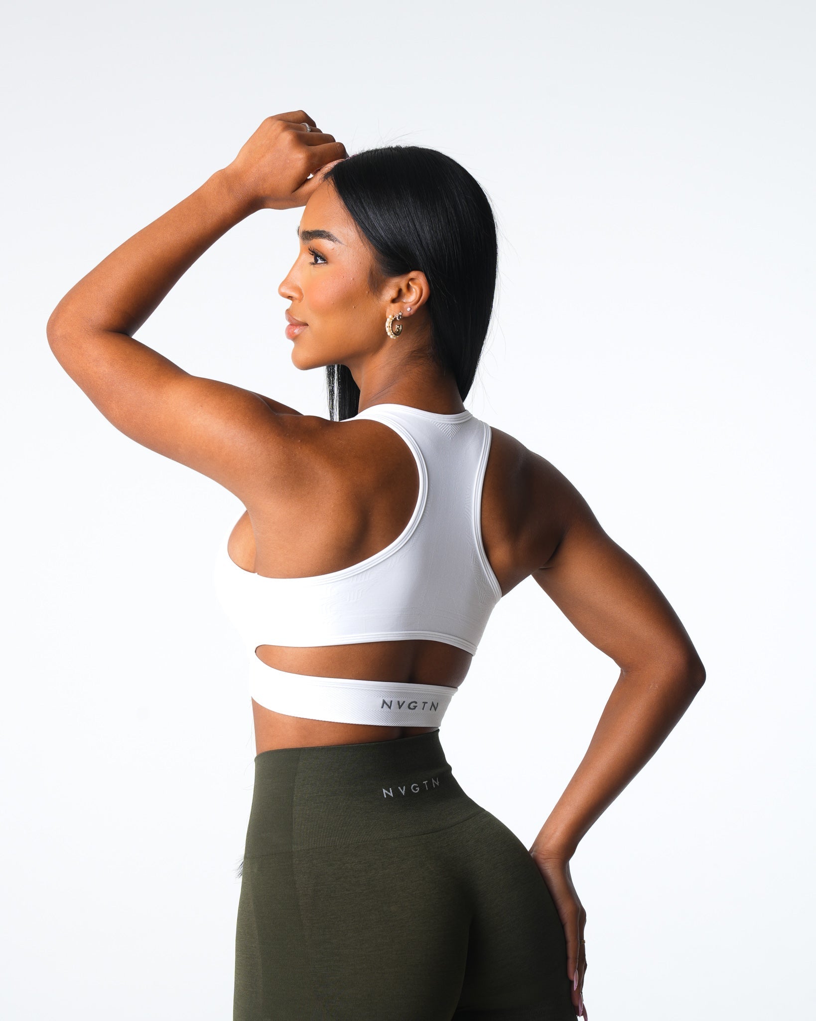 White Rise Seamless Bra White | NVGTN For Sale