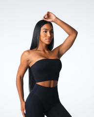 Black Conquer Ribbed Seamless Bra Black | NVGTN Discount