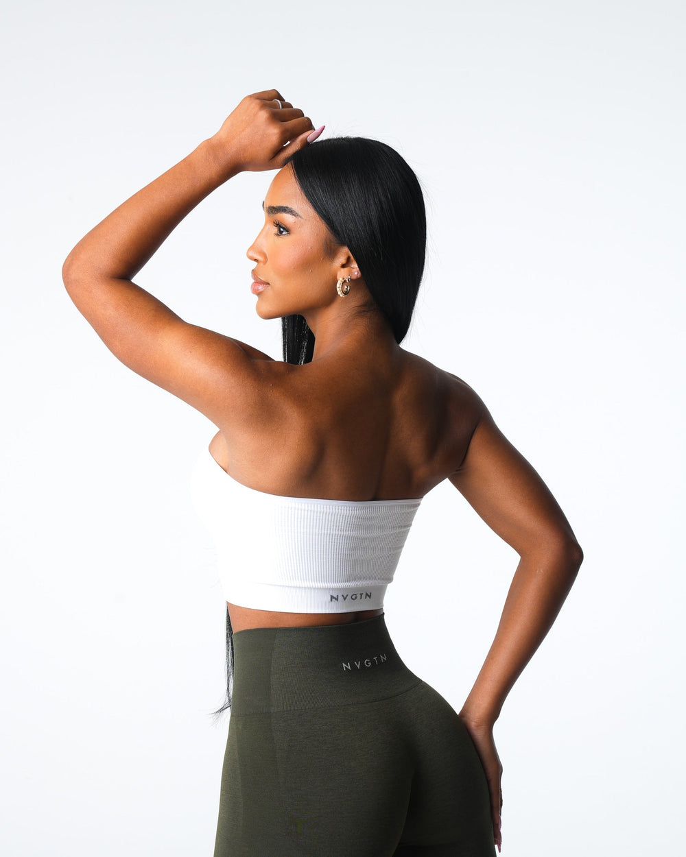 White Conquer Ribbed Seamless Bra White | NVGTN Online