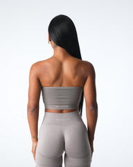 Taupe Conquer Ribbed Seamless Bra Taupe | NVGTN New