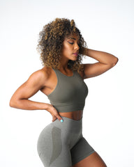 Khaki Green Resilience Seamless Bra Khaki Green | NVGTN US