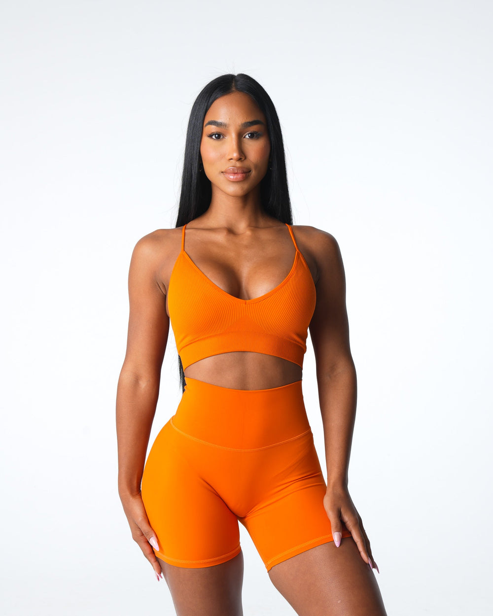 Pumpkin Spice Glimpse Ribbed Seamless Bra Pumpkin Spice | NVGTN For Sale