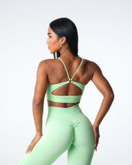 Pistachio Glimpse Ribbed Seamless Bra Pistachio | NVGTN Near Me