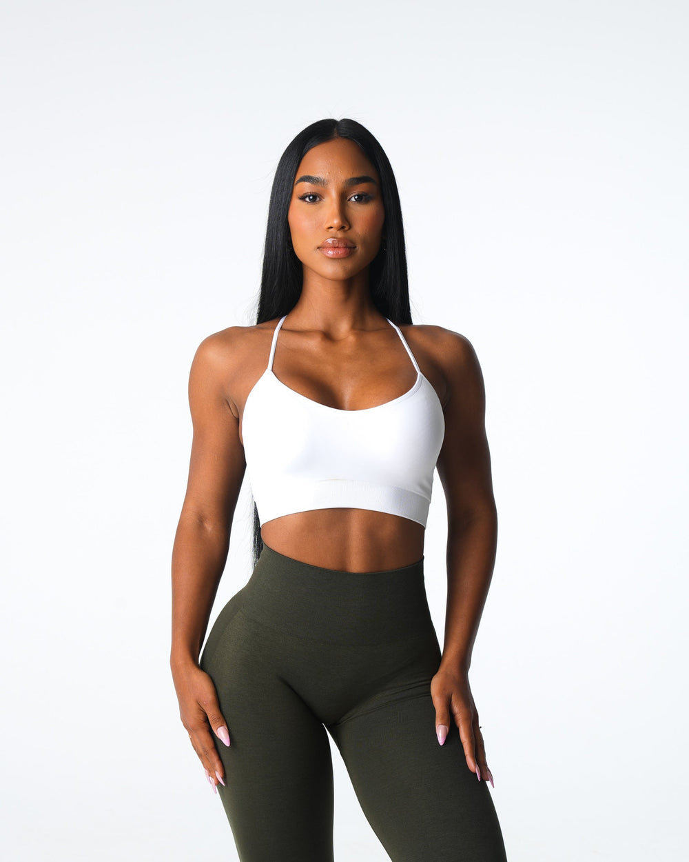 White Cascade Seamless Bra White | NVGTN For Sale
