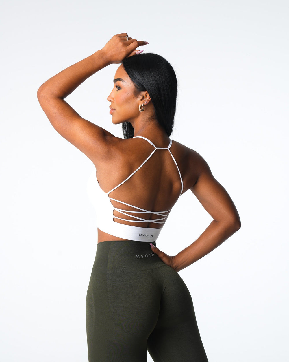 White Cascade Seamless Bra White | NVGTN For Sale
