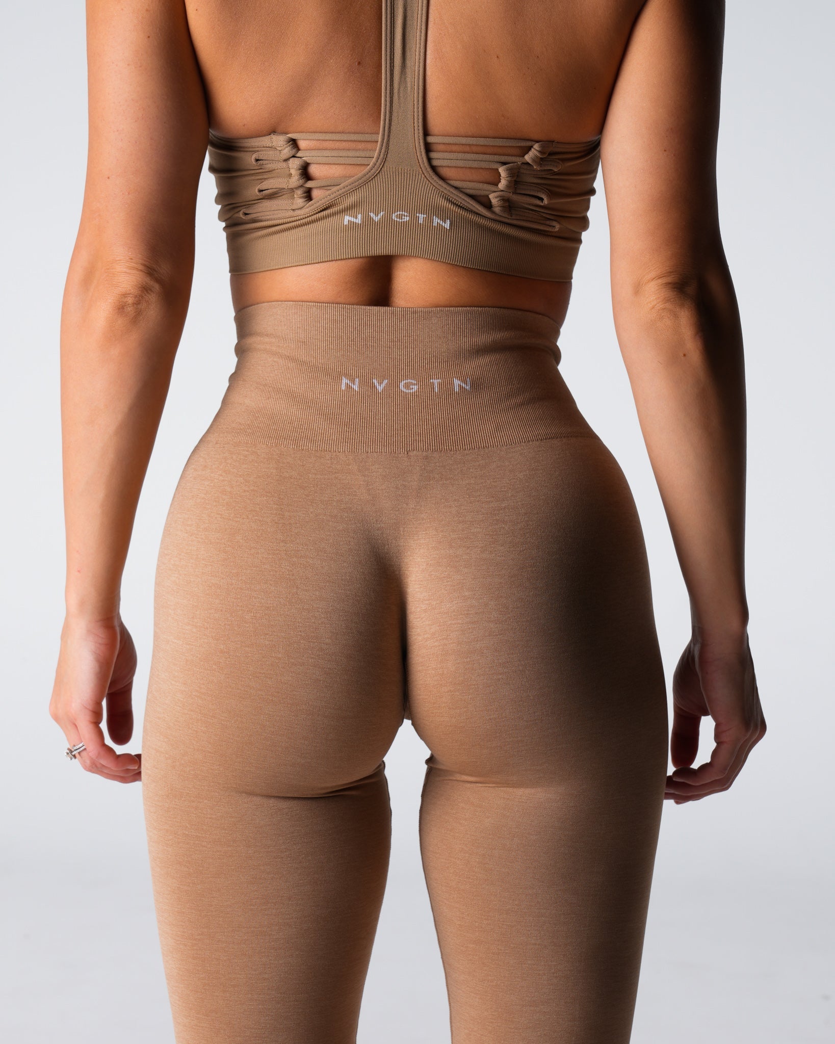 Beige Shape Seamless Leggings Beige | NVGTN US
